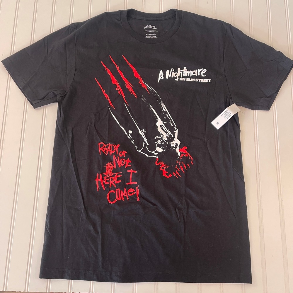 NWT A Nightmare Elm Street Freddy Krueger Graphic T-Shirt Black Mens Medium NEW